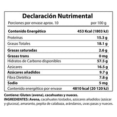 Caja de 10 piezas Granola Avena Nuez 1 Kg
