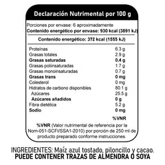 Pinole De Maíz Azul Tostado Con Cacao 250 G