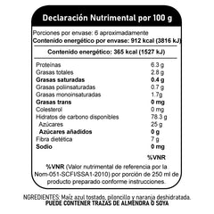 Pinole De Maíz Azul Tostado Con Naranja 250 G