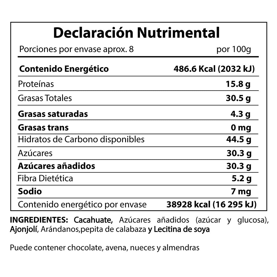 Caja de 10 piezas Barra Mix con Arandanos C/10 Piezas